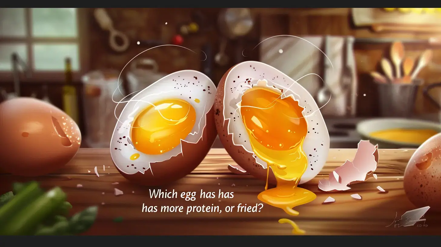 qual ovo tem mais proteina cozido ou frito